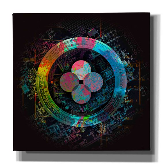 Epic Graffiti 'OKB Crypto Giga Coin' by Epic Portfolio, Canvas Wall Art, 12"x12"