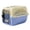 Blue, variant on FTsdfkl Pets Carrier,Kennel,19in,Long,Hard-Sided,Small Dog and Cat Carrier Max 8 kg,Travel Animals Car Plane, Train, Steel Door, Secure Closure