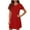 Red, variant on Posijego Women's Nightgowns Sleepwear Short Sleeve Pajama Dress Stretch Comfy Soft Night Dresses Loungewear