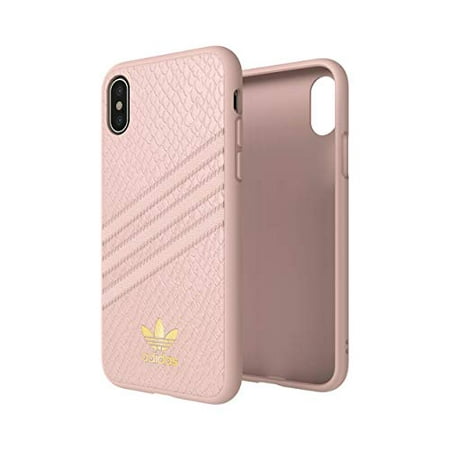 Adidas 3-Stripes Snap Case for Apple iPhone XS and X - Pink Snake / Gold