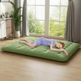 thumbnail image 4 of Costway Queen Futon Mattress Japanese Floor Pad Washable Cover Carry Bag Green, 4 of 10
