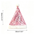 thumbnail image 3 of Lumtrix Sequin Santa Hat Color Block Christmas Celebration Hats For Adults Funny Xmas Headwear, Party Accessory Pink One size, 3 of 3