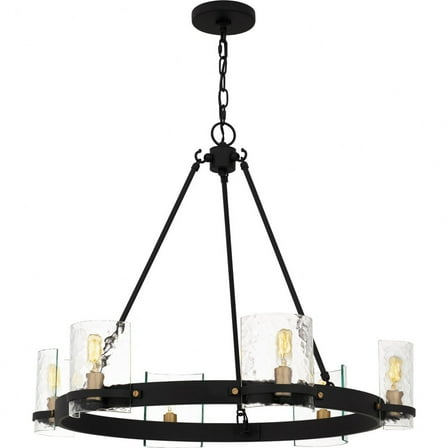 GLC5028MBK Quoizel Lighting Gloucester - 6 Light Chandelier-24 Inch Tall and 28.25 Inch Wide