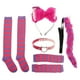 thumbnail image 1 of ColoMX 1 Juego de accesorios para disfraz de gato, diadema con orejas de gato, guantes con cola, calcetines con cuello, disfraz de Halloween, 1 of 7