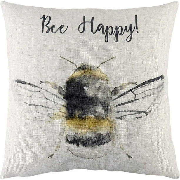 Evans Lichfield Bee Happy Throw Pillow Cover - Walmart.com