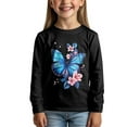 thumbnail image 2 of DISNIMO Butterfly Flower T-Shirts for Kids Girls Long Sleeve Shirts With Cuffs for Kids Shirt Girls Long Sleeve T Shirts Size 9-10 Girls Long Sleeve Tee Shirts for Girls Tees Tshirts, 2 of 7