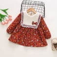 thumbnail image 2 of Sngxgn Girl's Dresses Button up Long Sleeve Casual Sundress A-line Dress(Orange,12), 2 of 4