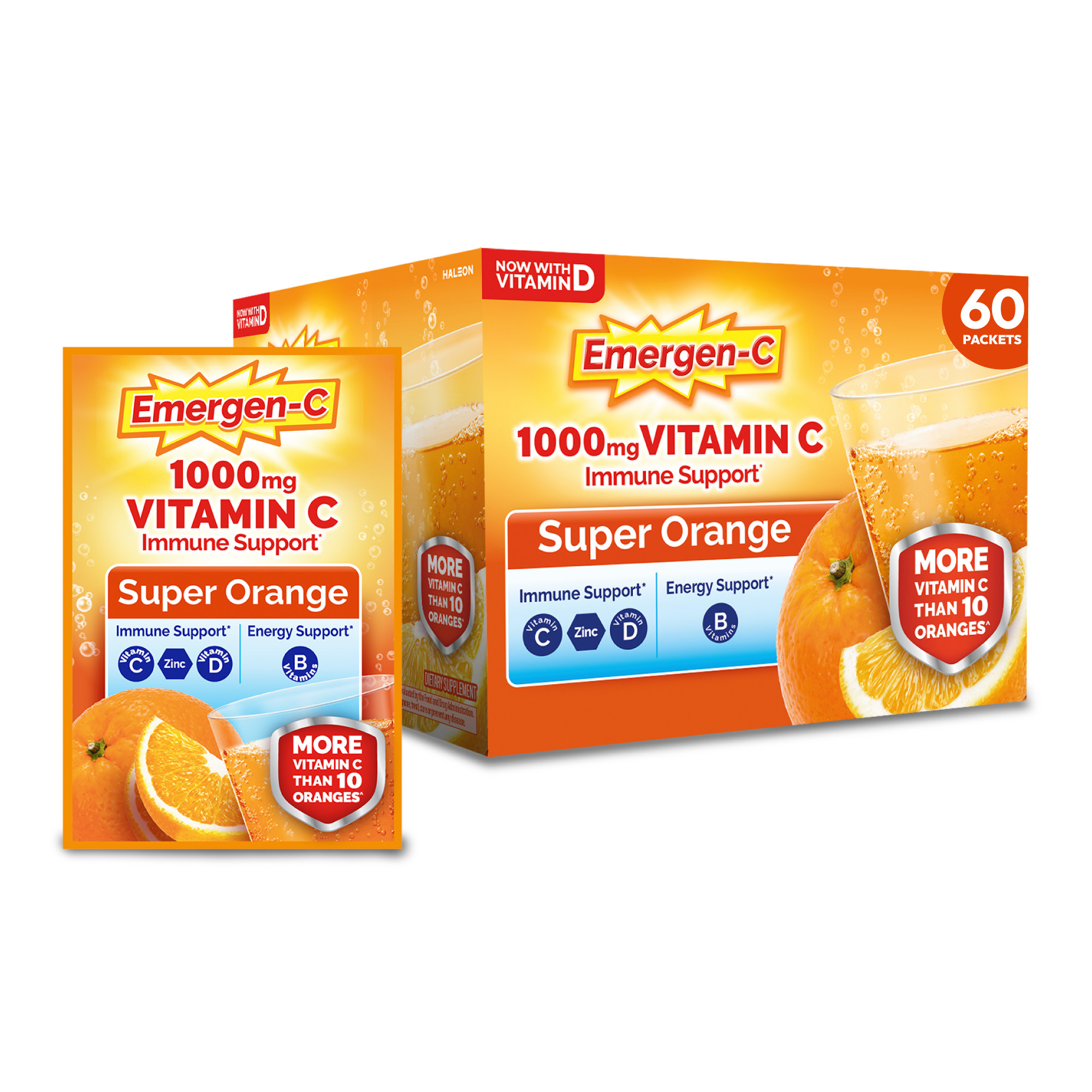 Emergen-C Vitamin C Powder 1000mg, Super Orange Flavor photo 1