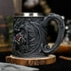 thumbnail image 3 of Taza de café con dragón alado medieval, taza de dragón en relieve, taza de cerámica de mitología occidental, regalo para amantes de la cerveza, taza de café con dragón coleccionable, diseño, 3 of 8