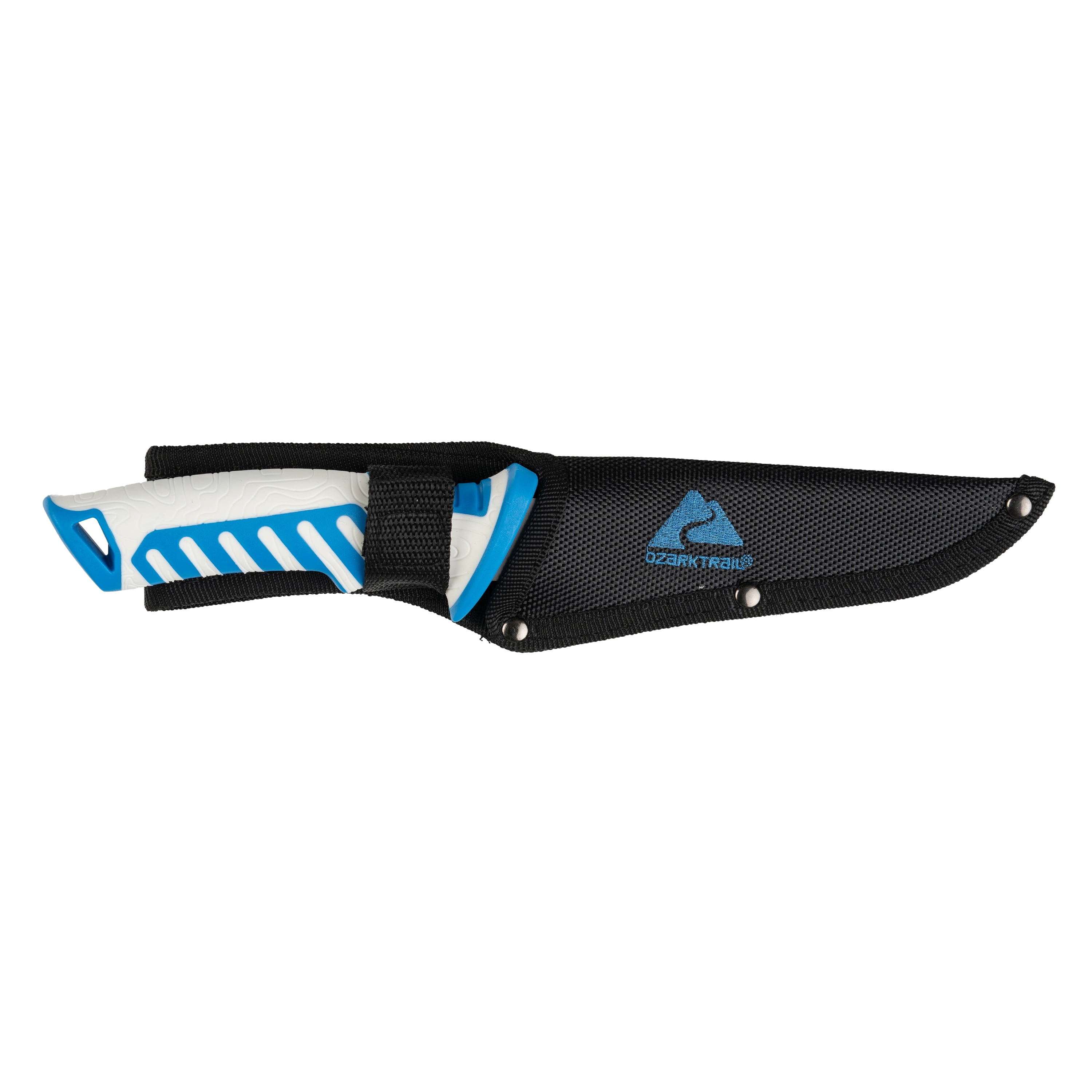 Ozark Trail Saltwater 5″ Bait and Fillet Knife, Straight Edge, Blue and White