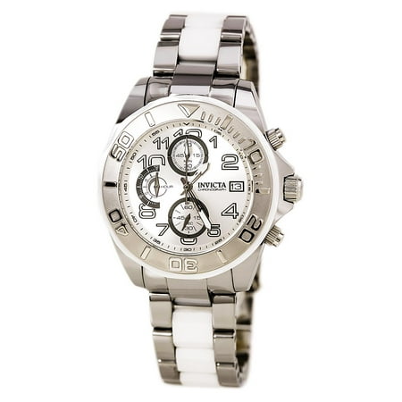Invicta 1250 Men's Numbered Limited Edition Tungsten and Ceramic Silver Dial Chronograph Watch