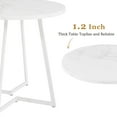 thumbnail image 6 of VECELO 31.5" Round Dining Table with Metal Legs for Kitchen Living Room Coffee Table Bristro Table, Marble White, 6 of 7