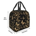 thumbnail image 3 of Honeii Modern Golden Butterfly Print Lunch Bag Women, Lunch Box Lunch Bag for Women Adult Men, Small Leakproof Cute Lunch Tote Large Capacity Reusable, 3 of 8