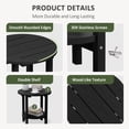 thumbnail image 2 of SERWALL Round Outdoor Side Tables Set of 2, All Weather Use Double Layer Patio Side Table, HDPE Adirondack End Table for Patio, Garden, Deck - Black, 2 of 7