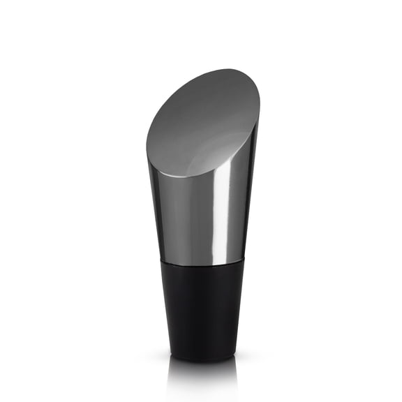 Viski Heavyweight Gunmetal Wine Bottle Stopper for Dinner, Birthday Party