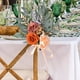 thumbnail image 4 of Ramo de flores de seda para respaldo de silla de boda | Decoración de rosas artificiales y hojas verdes | Accesorios florales para pasillos de hotel con lazo | Decoración romántica y duradera pa, 4 of 5