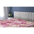 thumbnail image 5 of Ambesonne Chamomile Fitted Sheet, Neutral Daisy Pattern, King Size, Magenta Pale Peach, 5 of 5