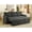 Steel Gray, Linen, variant on Bowery Hill Lucca Collection Reversible Storage Fabric Sectional Sofa with Pull-out Bed, Gray