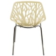 thumbnail image 3 of LeisureMod Modern Asbury Dining Chair with Chromed Legs-Color:Cream, 3 of 8