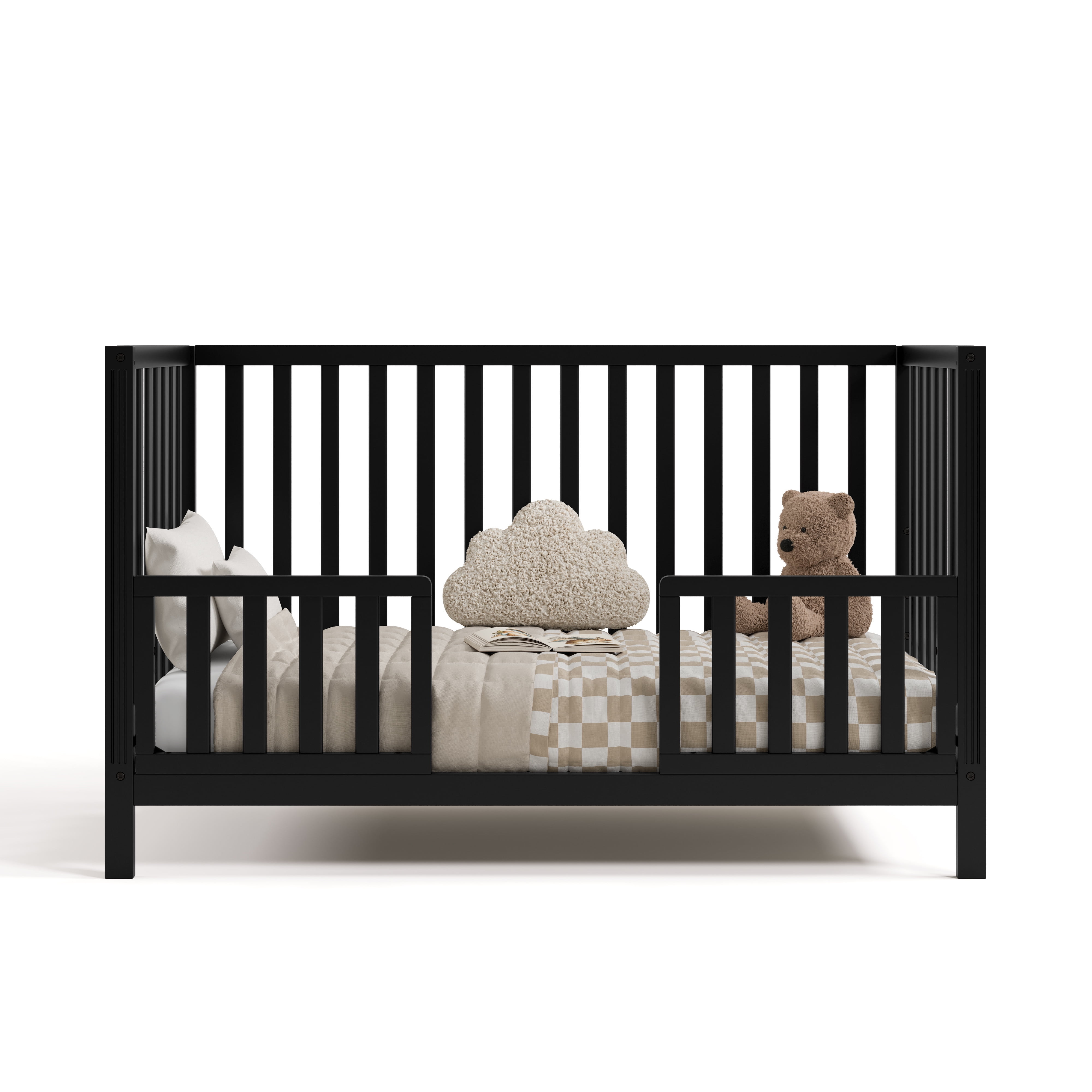 Storkcraft Morningside 5-in-1 Convertible Baby Crib, Black