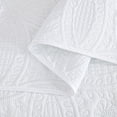 thumbnail image 6 of Chezmoi Collection Austin Queen Oversized Bedspread Set, 3-Piece Lightweight Microfiber Quilted Coverlet for All Seasons, White, 6 of 9