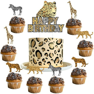 Gold and Black Leopard Cheetah Print Edible Cake Topper Image or Strip – A  Birthday Place