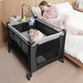 thumbnail image 5 of CIESMSI Pack and Play, Bassinet Bedside Sleeper for Newborn to Toddler, Portable Playard Baby Crib w/Diaper Changer, 5 of 8