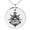 Silver, variant on Stainless Steel Jolly Roger Pirate Skull Anchor Engraved Small Medallion Circle Charm Pendant Necklace