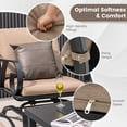 thumbnail image 4 of Gymax 5PCS Cushioned Patio Dining Set Heavy-Duty Rocking Chairs with 4-in-1 Fire Pit Table, 4 of 7