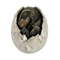 Jurassic Era Predator Tyrannosaurus Rex in Egg Dinosaur Figurine Hatchling Collectible Sculpture