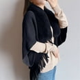 thumbnail image 4 of 2025 Permitime Shawl Knitting Thick Gorgeous Hooded Dress Womens Women's Loose Shawl with Neck Sleeve Scarf Women Collar Soft Warm Knitted Plus Size, 4 of 5