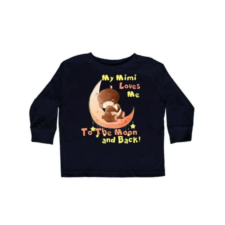 

Inktastic My Mimi Loves Me To The Moon and Back Gift Toddler Boy or Toddler Girl Long Sleeve T-Shirt