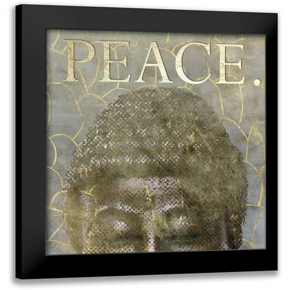 Perrenoud, Aubree 12x12 Black Modern Framed Museum Art Print Titled - Peace