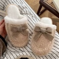 thumbnail image 6 of Agkizg Womens Fuzzy Slippers, House Slippers, Decorative Fuzzy Lined House Slippers Multi Size Warm Plushes Comfortable Casual Indoor Winter Slippers, 6 of 7