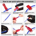 thumbnail image 2 of Kit de conectores de cables haozher de 108 piezas, T-Tap de nailon aislado, 2 of 7