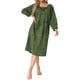 thumbnail image 2 of INSPIRE CHIC Camisón de Mujer de Manga Larga Ropa de Dormir Cuello Redondo con Corbata y Bolsillo L Verde, 2 of 5