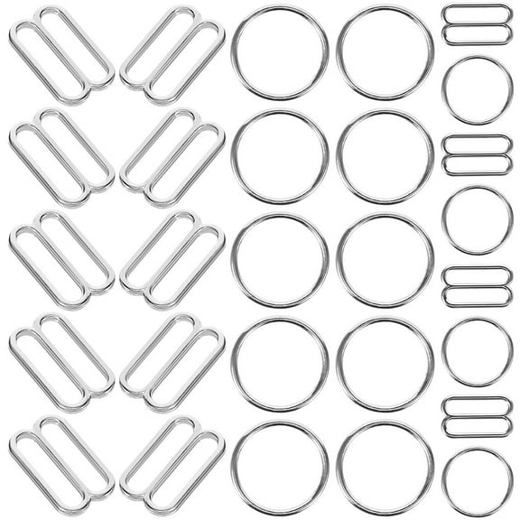 SOPOTUTU 30 Pairs Bra Strap Clips Dual Design Adjustable Length Women Lingerie Dresses Swimwear