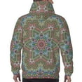 thumbnail image 7 of Kdxio Snowflake Colorful Print Mens Casual Hooded Collar Drawstring Hoodies Pullover Sweatshirts Casual Long Sleeve Shirts-Small, 7 of 7