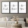thumbnail image 2 of PixonSign Framed Wall Art Print Set Be Brave, Be You Word Art Inspirational Motivation Typography Modern Art Chic Expressive Cool Black and White for Living Room, Bedroom, Office - 16"x24"x3 Black, 2 of 5