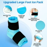 Comfytemp Large Ankle Foot Ice Pack Wrap for Injuries, Reusable Gel Cold Packs for Feet, Achilles, Arch