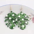 thumbnail image 4 of Christmas Gifts Glitter Star Pu Leather Teardrop Leaf Drop Earrings Boho Jewelry, 4 of 6