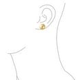thumbnail image 2 of Bling Jewelry Womens Light Golden Yellow Simulated Pearl Drop Ball Earrings Sterling Silver 10MM, 2 of 6