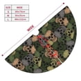 thumbnail image 3 of Yiaed Camouflage Skulls Print Christmas Tree Skirt , Tree SkirtsTree Mat for Christmas Winter Holiday Indoor Decorations-30", 3 of 7