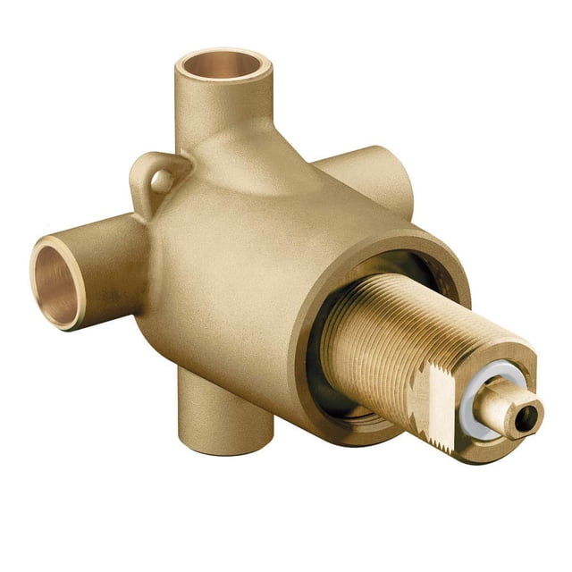 Moen 3360 Commercial Brass Three-Function Shower Transfer Valve, 1/2-Inch CC Connections