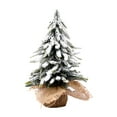 thumbnail image 1 of de Navidad Artificial, pino, Base estable, cedro flocado, nevado, en miniatura para fiesta, escritorio, estante, chimenea 25cm, 1 of 8
