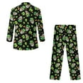 thumbnail image 5 of Xoenoiee Sugar Skull Hat Shamrock Heart Print Kids Suits for Boys St. Patrick's Day 2 Piece Tuxedo Including Jacket and Pants for Festive Gatherings Wedding, Size 13-14 Years, 5 of 7