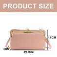 thumbnail image 2 of PU Crossbody Wallet Wristlet Purse with Phone Pocket For Women, Fashion Shoulder Purse, 19.5*11*5cm-Pink, 2 of 5