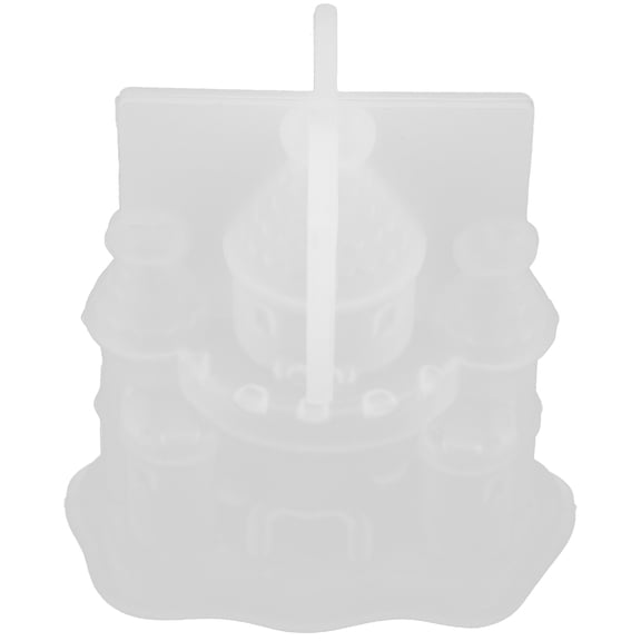 IDEANATEGRATE Castle Shape Silicone Mold 1Pcs for Epoxy Resin Moulds and Crafting Diy Enthusiasts White Color