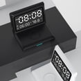 thumbnail image 3 of Alarm Clock 15W Fast Charging Mobile Phone Wireless Charger Brightness Adjustable Snooze Function Desktop Clocks Home Supplies Black, 3 of 9