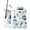 Color 1, variant on Bathroom Accessory Set 6 Piece Vintage Grunge Grid Distressed Trash can, Toothbrush Holder, Toothbrush Cup, Soap Dispenser, Soap Dish, Toilet Brush Holder